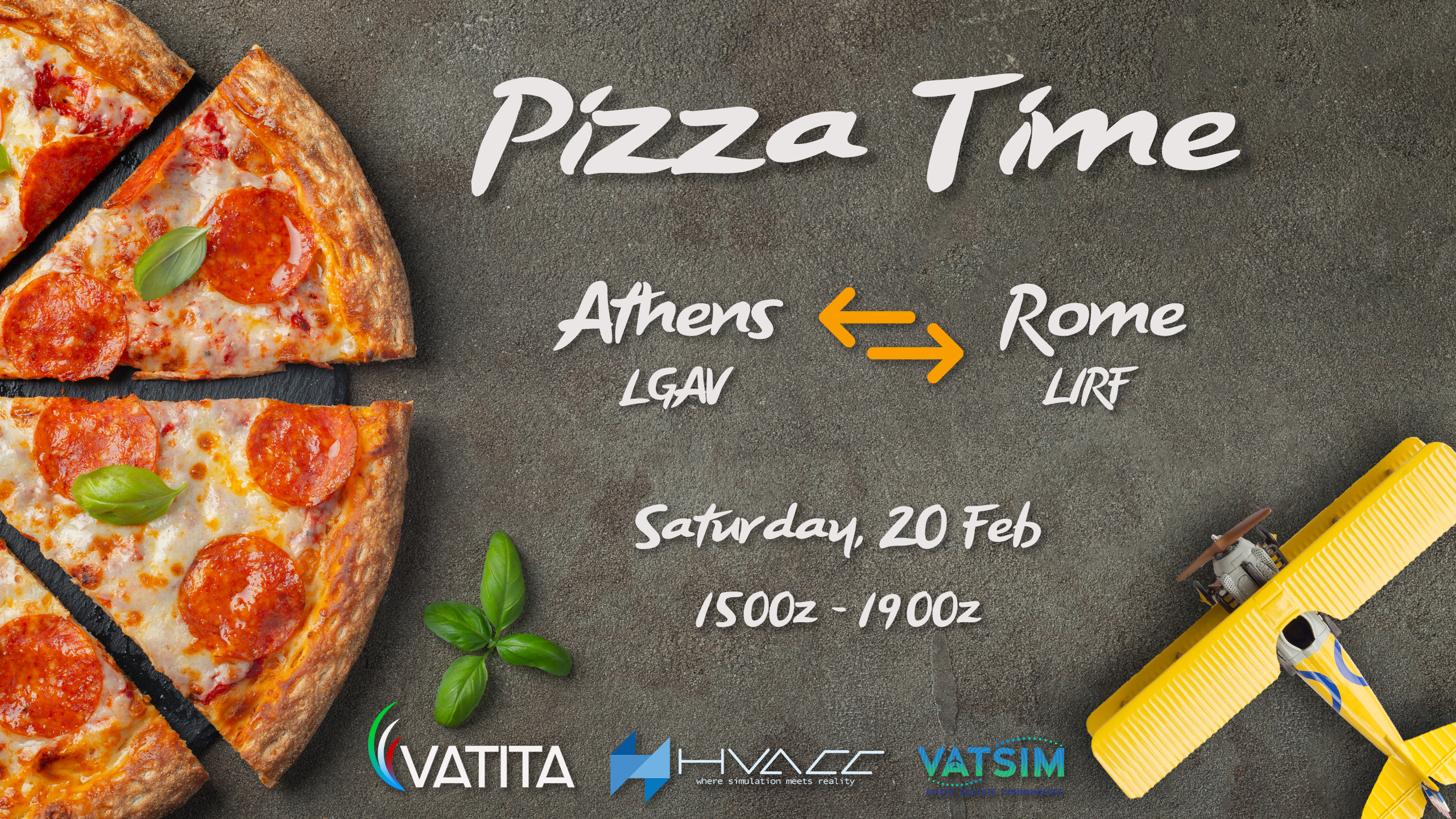 Pizza Time! Rome-Athens City Link | Saturday 20 Feb| 17:00 - 21:00 local
