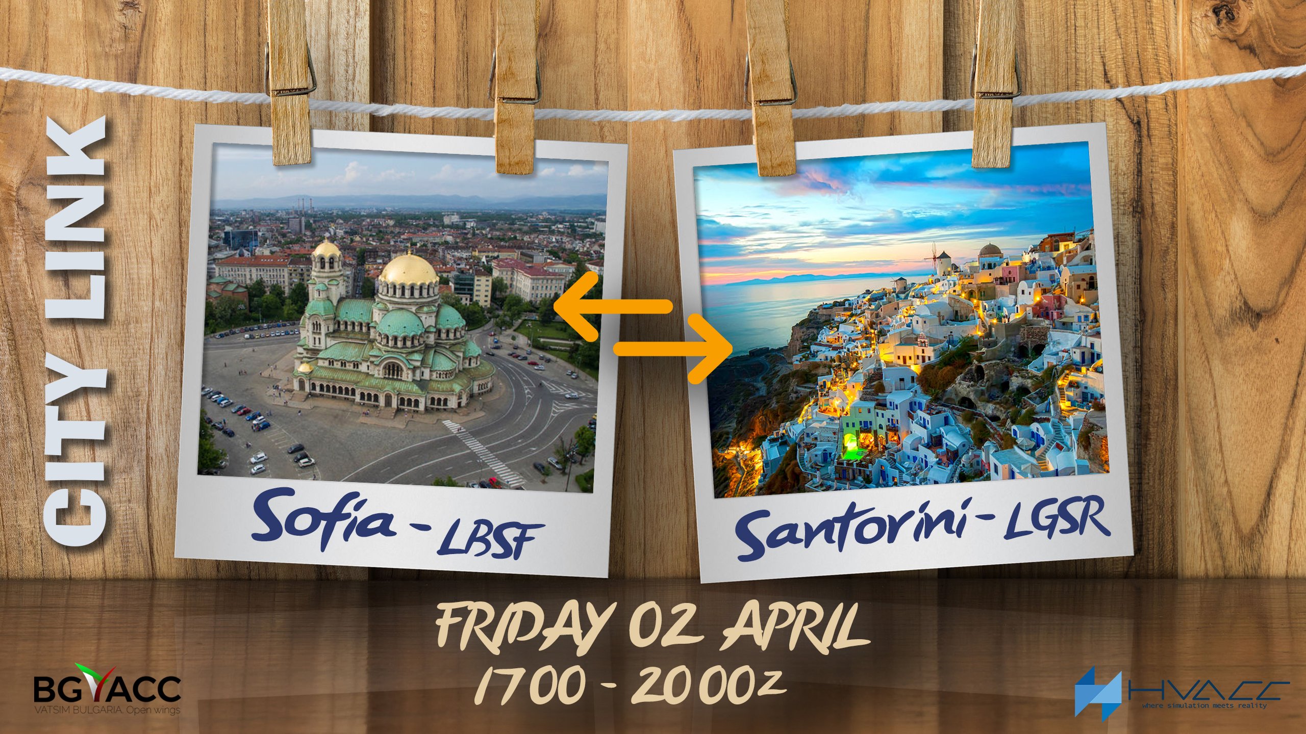 Sofia - Santorini City Link | Friday 2 April| 20:00 - 23:00 local