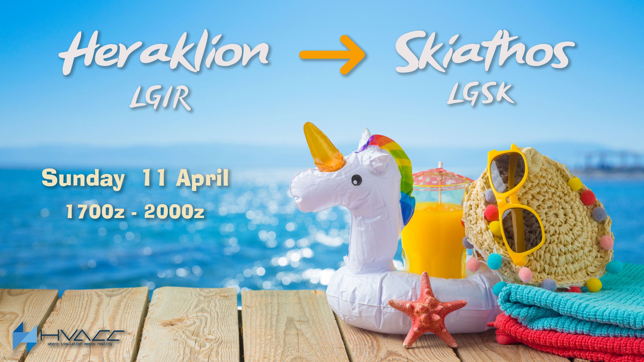 Heraklion to Skiathos | Sunday 11 April | 20:00 - 23:00 local
